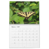 蝶カレンダー カレンダー (2月 2027)