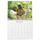 蝶カレンダー カレンダー (2月 2027)