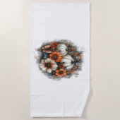 蝶カントリーカボチャ ビーチタオル (正面)