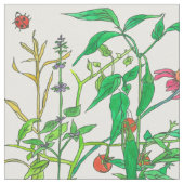 蝶ガーデン野菜ラディバグ ファブリック (クローズアップ)