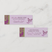 蝶キスは細い名刺をもてあそびます スキニー名刺 (正面/裏面)