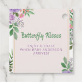蝶キススミレ花ベビーシャワー フェイバータグ (裏面)