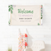 蝶キススミレ花ベビーシャワー 横断幕 (インサイチュ)