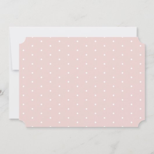 蝶キスピンクフローラ赤ちゃんシャワー 招待状 (裏面)