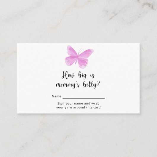 蝶キスママの腹のゲームはどれくらい大きい エンクロージャーカード (正面)