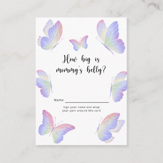 蝶キスママの腹のゲームはどれくらい大きい エンクロージャーカード (正面)