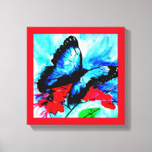 蝶キス水彩プリント