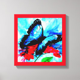 蝶キス水彩プリント キャンバスプリント