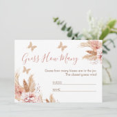 蝶キス赤ちゃんシャワー推測どのようにゲーム 招待状 (スタンド正面)