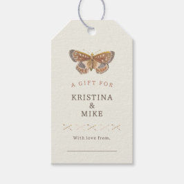 蝶キス赤ちゃんシャワー表示シャワー ギフトタグ