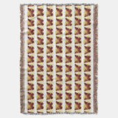 蝶キス スローブランケット (正面縦)