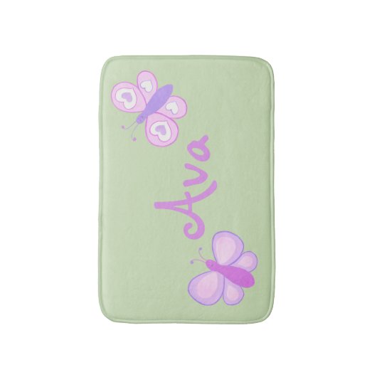 蝶キス バスマット (正面縦)