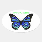 蝶キス 楕円形シール (正面)