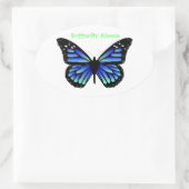 蝶キス 楕円形シール (バッグ)