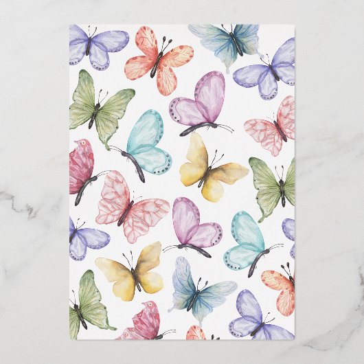 蝶キス 箔招待状 (裏面)