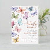 蝶キス 箔招待状 (立ち正面)