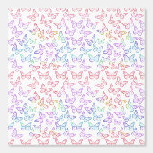 蝶キュイガーリーーホワイトパステルパープルピンク 壁紙 (正面)