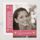 蝶キンセアニェラの甘い招待状(上がりました) 招待状 (正面/裏面)