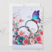 蝶クラシック結婚式招待状 招待状 (裏面)