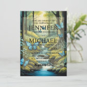 蝶クラシック結婚式招待状 招待状 (スタンド正面)