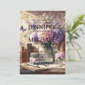 蝶クラシック結婚式招待状 招待状 (スタンド正面)