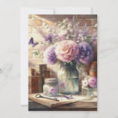 蝶クラシック結婚式招待状 招待状 (裏面)