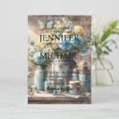 蝶クラシック結婚式招待状 招待状 (スタンド正面)