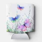 蝶クーラーボックスカラフル蝶飛んでいる 缶クーラー (裏面)