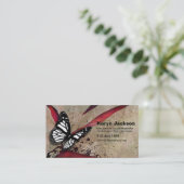 蝶グランジでカスタムなデザイナー名刺 名刺 (スタンド正面)