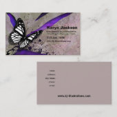 蝶グランジでカスタムなデザイナー名刺 名刺 (正面/裏面)