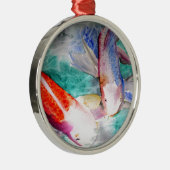 蝶コイ水彩日本の魚絵画 メタルオーナメント (右)