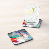 蝶コイ水彩魚日本のアート コースター (右側)