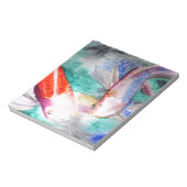 蝶コイ水彩魚日本のアート ノートパッド (回転)
