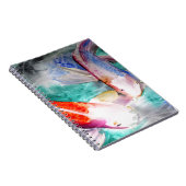 蝶コイ水彩魚日本のアート ノートブック (右側)