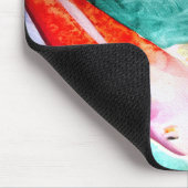 蝶コイ水彩魚日本のアート マウスパッド (コーナー)