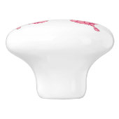 蝶コラージュのバラ色の渦巻 セラミックノブ (側面)