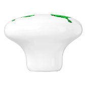 蝶コラージュのビクトリア時代の人の緑 セラミックノブ (側面)