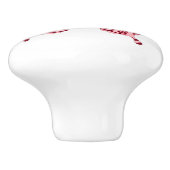 蝶コラージュのビクトリア時代の人は上がりました セラミックノブ (側面)