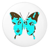 蝶コラージュの気の合う者同士 セラミックノブ (正面)