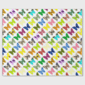 蝶コラージュ ラッピングペーパー (フラット)