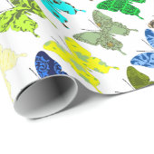 蝶コラージュ ラッピングペーパー (ロールコーナー)