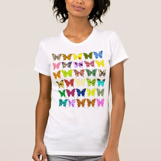 蝶コラージュ Tシャツ (正面)