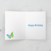 蝶サイケデリックアートファンキーの名前の追加 カード (内部)