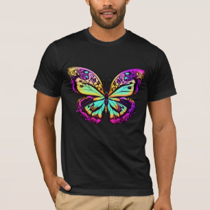 蝶サイケデリック Tシャツ