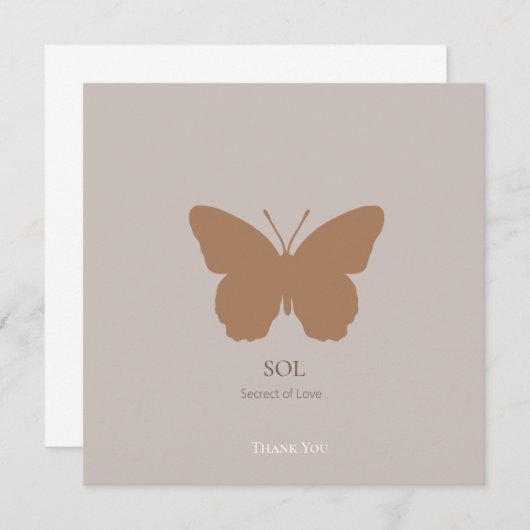 蝶サンキューカード (正面/裏面)