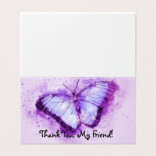 蝶サンキューカード (外部フラット)