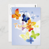 蝶サンキューノート ポストカード (正面/裏面)
