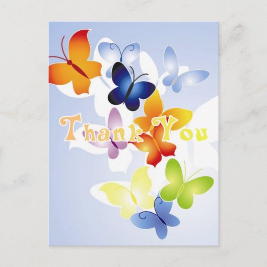 蝶サンキューノート ポストカード (正面)