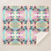 蝶シェラパカラフルブランケット – パープルピンク シェルパブランケット (正面(横))