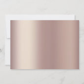 蝶シック性リビール |銅バラ金ゴールド 招待状 (裏面)